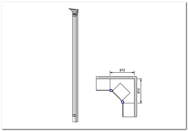 Вставка угловая ME-slupek narozny 45 Merano Taranko} заказать в Курске по цене 23 655,95 руб. с доставкой в Курск