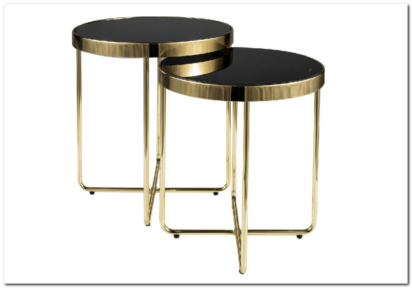 Комплект Signal SAGA (2 стола журнальных) черный/золотой} заказать в Курске по цене 25 191 руб. с доставкой в Курск