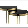 Комплект Signal SAGA (2 стола журнальных) черный/золотой} заказать в Курске по цене 25 191 руб. с доставкой в Курск