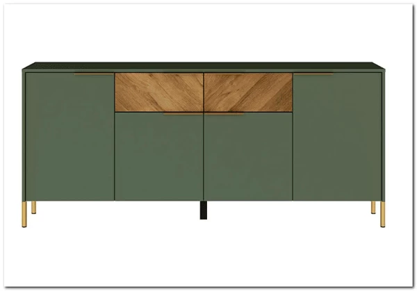 Тумба-комод Siena KOM4D2S дымчатый зеленый/дуб вотан BRW} заказать в Курске по цене 38 450 руб. с доставкой в Курск