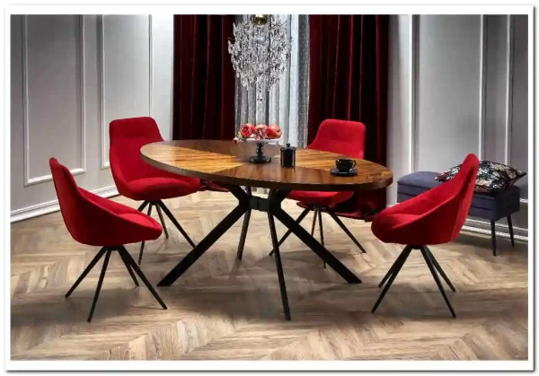 Стол обеденный Halmar LOCARNO (ореховый/черный)} заказать в Курске по цене 43 730 руб. с доставкой в Курск