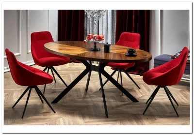 Стол обеденный Halmar LOCARNO (ореховый/черный)