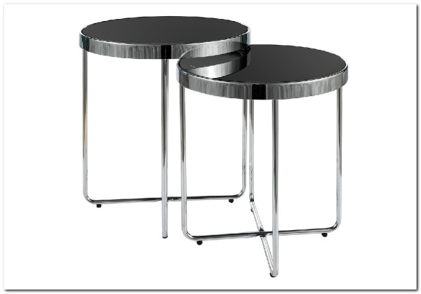 Комплект Signal SAGA (2 стола журнальных) черный/хром} заказать в Курске по цене 21 814 руб. с доставкой в Курск
