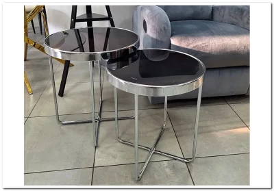 Комплект Signal SAGA (2 стола журнальных) черный/хром