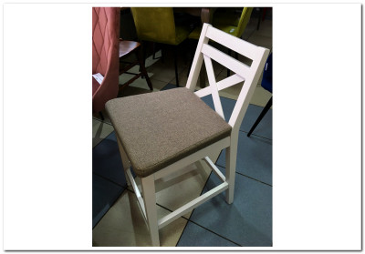 Стул кухонный Halmar BORYS LOW (белый)