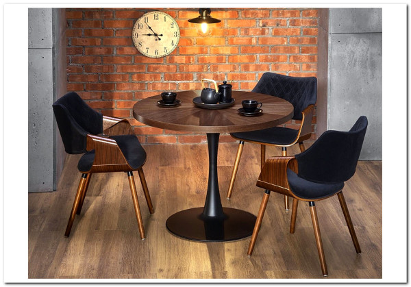 Стол обеденный Halmar CARMELO (орех/черный)} заказать в Курске по цене 28 862 руб. с доставкой в Курск