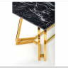 Стол обеденный Halmar KONAMI черный мрамор/золотой} заказать в Курске по цене 59 043 руб. с доставкой в Курск