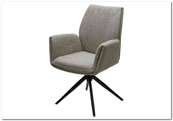 Стул YOZEF 360 град. поворот. KN01-04 Светло-серый, ткань / Черный, DISAUR} заказать в Курске по цене 15 700 руб. с доставкой в Курск