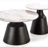 Комплект Halmar MAGNETA, 2 стола журнальных (белый мрамор/черный)} заказать в Курске по цене 20 025 руб. с доставкой в Курск
