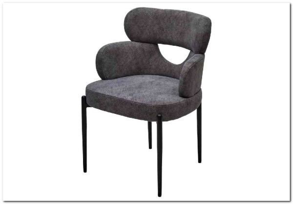 Стул VALTER AR627-3B Серый, ткань / Черный каркас, DISAUR} заказать в Курске по цене 12 850 руб. с доставкой в Курск