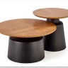 Комплект Halmar MALOMI (2 стола журнальных) (натуральный/черный)} заказать в Курске по цене 17 530 руб. с доставкой в Курск