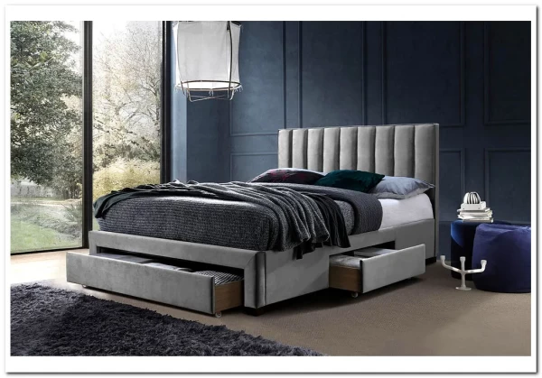 Кровать Halmar GRACE (серый) 140/200} заказать в Курске по цене 59 404 руб. с доставкой в Курск