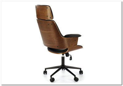 Кресло компьютерное Halmar WEBER COMPACT (ореховый/черный)