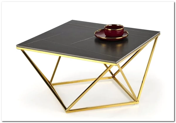 Стол журнальный Halmar FELICIA (черный мрамор/золотой} заказать в Курске по цене 28 383 руб. с доставкой в Курск