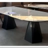 Стол ОРФЕЙ 240 нераскладной цвет ОНИКС (ONYX SABLE PULIDO), керамика / Черный каркас} заказать в Курске по цене 101 050 руб. с доставкой в Курск