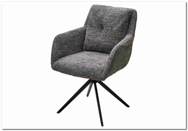 Стул MEADOW 360 град. поворот. Темно-серый XD841-16, букле / черный каркас, DISAUR} заказать в Курске по цене 15 615 руб. с доставкой в Курск