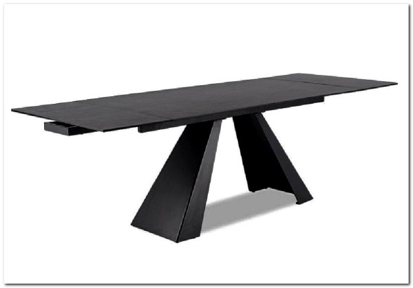 Стол обеденный Signal SALVADORE Ceramic 160 раскладной (Pietra Di Savoia серый/черный мат)} заказать в Курске по цене 131 600 руб. с доставкой в Курск
