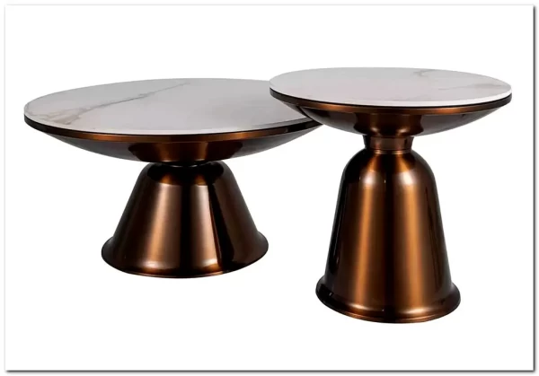 Комплект Signal VERA, 2 стола журнальных (белый/медный)} заказать в Курске по цене 42 671 руб. с доставкой в Курск