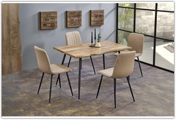 Стол обеденный Halmar LARSON (дуб натуральный/черный)} заказать в Курске по цене 18 042 руб. с доставкой в Курск