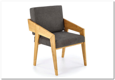 Кресло Halmar FREEDOM (дуб натуральный/серый)