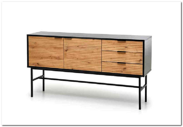 Комод HALMAR MURANO KM-1 (дуб артизан/черный)} заказать в Курске по цене 58 102 руб. с доставкой в Курск