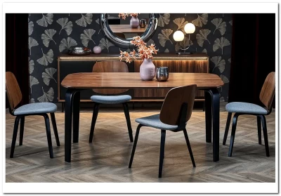 Стол обеденный Halmar PEDRO 160 (орех/черный)