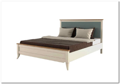 Кровать двуспальная Римини с мягким изголовьем