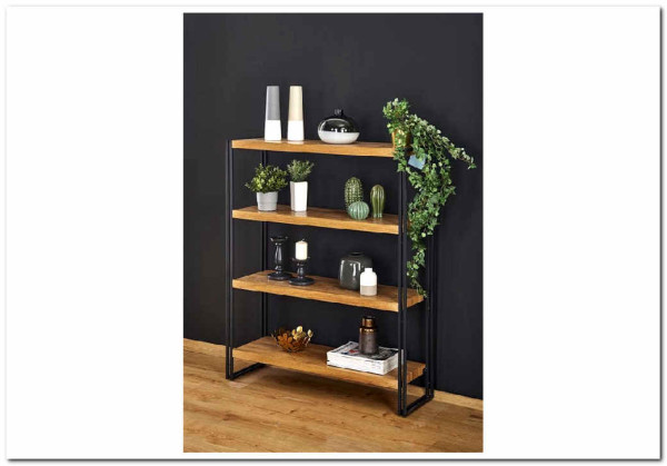 Стеллаж Halmar BOLIVAR REG-1 дуб золотой/черный} заказать в Курске по цене 16 110 руб. с доставкой в Курск