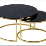 Комплект Signal MUSE, 2 стола журнальных (эффект черного мрамора/золотой)} заказать в Курске по цене 61 832 руб. с доставкой в Курск