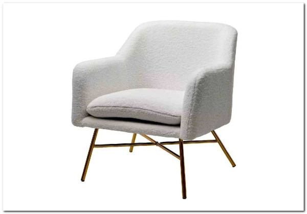Кресло SHEEP NINI-01 Белый, teddy / золотой каркас} заказать в Курске по цене 18 000 руб. с доставкой в Курск