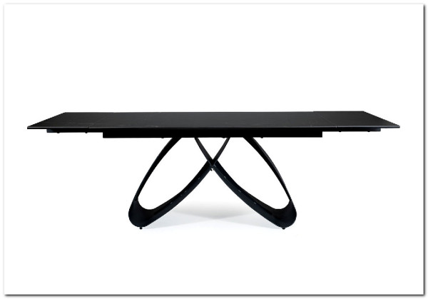 Стол обеденный Signal SAMANTA Ceramic 160 раскладной (черный Sahara Noir/черный мат)} заказать в Курске по цене 159 796 руб. с доставкой в Курск