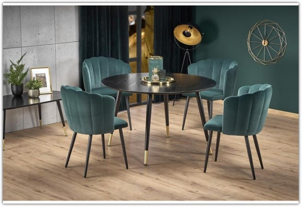 Стол обеденный Halmar EMBOS (черный/черный, золотой)} заказать в Курске по цене 30 004 руб. с доставкой в Курск