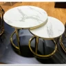 Комплект Signal MUSE II, 2 стола журнальных (эффект белого мрамора/золотой)} заказать в Курске по цене 43 584 руб. с доставкой в Курск