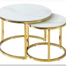 Комплект Signal MUSE II, 2 стола журнальных (эффект белого мрамора/золотой)} заказать в Курске по цене 43 584 руб. с доставкой в Курск