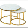 Комплект Signal MUSE II, 2 стола журнальных (эффект белого мрамора/золотой)} заказать в Курске по цене 42 730 руб. с доставкой в Курск