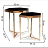 Комплект Signal MILOS, 2 стола журнальных черный/шампанское} заказать в Курске по цене 24 561 руб. с доставкой в Курск