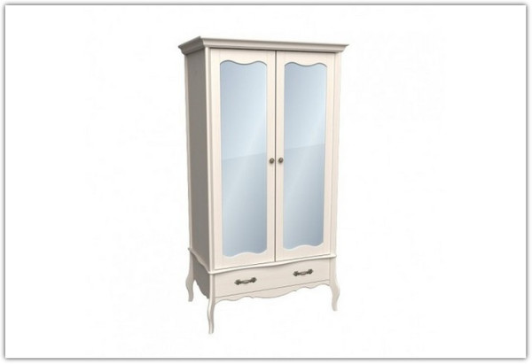 Шкаф 2-х дверный с зеркальными дверями Лебо (массив)  купить по цене 47 952 руб. в магазине Другая Мебель в Курске