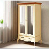 Шкаф 2-х дверный с зеркальными дверями Лебо (массив)  купить по цене 47 952 руб. в магазине Другая Мебель в Курске