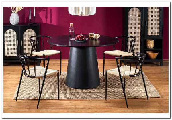 Стол обеденный Halmar GINTER (черный)} заказать в Курске по цене 43 867 руб. с доставкой в Курск