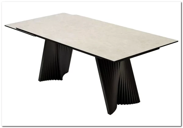 Стол АКИМ (YOAKIM) 180 цвет TL-102 Бежевый мрамор, испанская керамика / Темно-серый, ®DISAUR} заказать в Курске по цене 123 520 руб. с доставкой в Курск