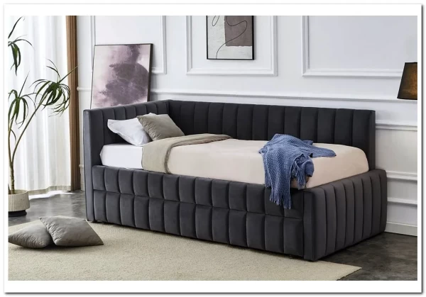 Кровать Halmar DERBY (серый) 90/200} заказать в Курске по цене 58 556 руб. с доставкой в Курск