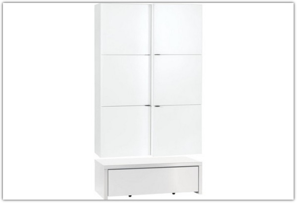 Шкаф библиотечный замкнут. с основанием 106x53 с ящиком Young Users by VOX белый/чёрный купить по цене 74 888 руб. в магазине Другая Мебель в Курске