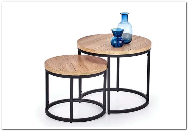 Набор журнальных столиков HALMAR OREO дуб сан ремо / черный} заказать в Курске по цене 14 926 руб. с доставкой в Курск