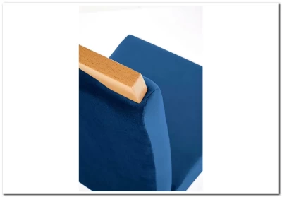 Стул кухонный Halmar CLARION Monolith 77 (синий/дуб медовый)