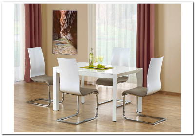 Стол обеденный Halmar STANFORD XL, раскладной (белый)