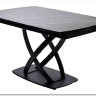 Стол FOGGIA 140 KL-136 Серый мрамор матовый, итальянская керамика/ черный каркас} заказать в Курске по цене 79 840 руб. с доставкой в Курск