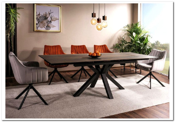 Стол обеденный Signal COLUMBUS Ceramic 160 раскладной (эффект дерева/черный)} заказать в Курске по цене 152 660 руб. с доставкой в Курск