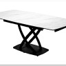 Стол FOGGIA 140 KL-99 Белый мрамор матовый, итальянская керамика/ черный каркас} заказать в Курске по цене 79 840 руб. с доставкой в Курск