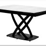 Стол FOGGIA 140 KL-99 Белый мрамор матовый, итальянская керамика/ черный каркас} заказать в Курске по цене 79 840 руб. с доставкой в Курск