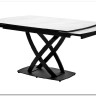 Стол FOGGIA 140 KL-99 Белый мрамор матовый, итальянская керамика/ черный каркас} заказать в Курске по цене 79 840 руб. с доставкой в Курск